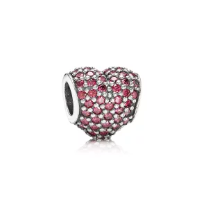 (afbeelding voor) PANDORA Red Pavé Heart Bedel - 791052CZr