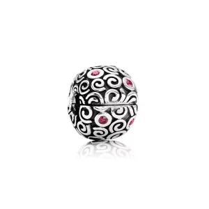 (afbeelding voor) PANDORA Red Squiggle Clip - 790962CZr