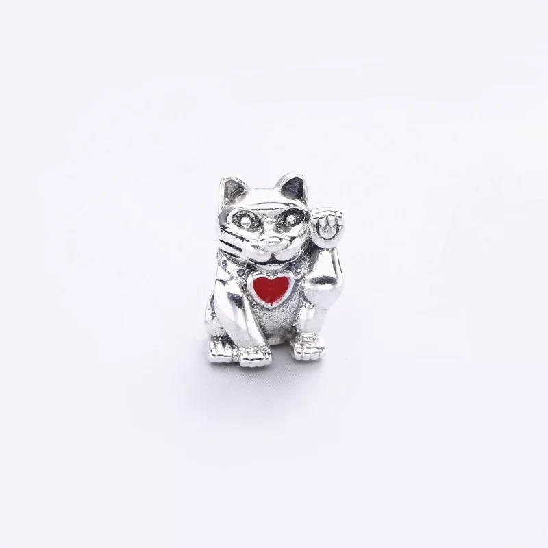 (afbeelding voor) PANDORA Red Waving Cat Bedel - 790989En05 - Bekijken 3