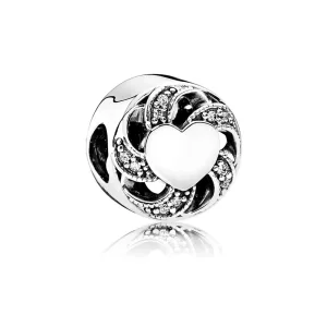 (afbeelding voor) PANDORA Ribbon Heart Bedel - 791976CZ