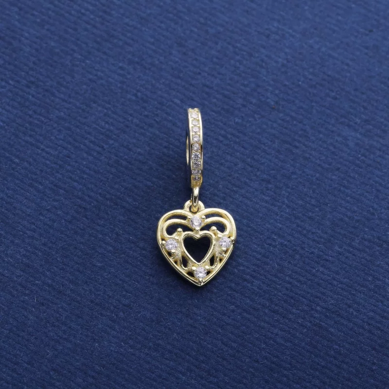(afbeelding voor) PANDORA Romantic Heart Pendant Bedel - 751001CZ - Bekijken 2