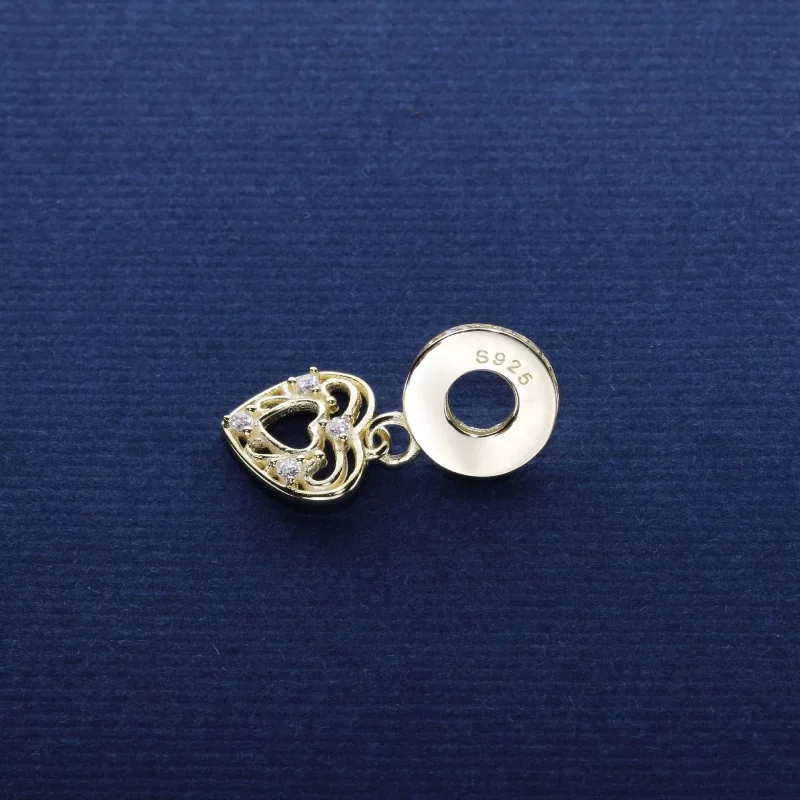 (afbeelding voor) PANDORA Romantic Heart Pendant Bedel - 751001CZ - Bekijken 3