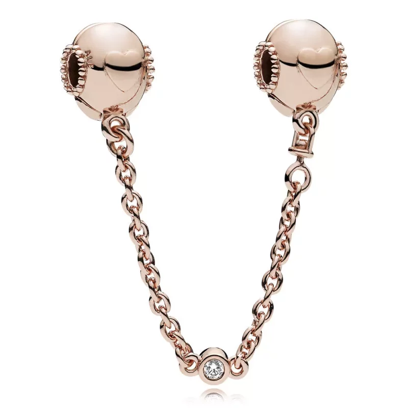 (afbeelding voor) Pandora Rose Embossed Hearts Veiligheidsketting 787636CZ