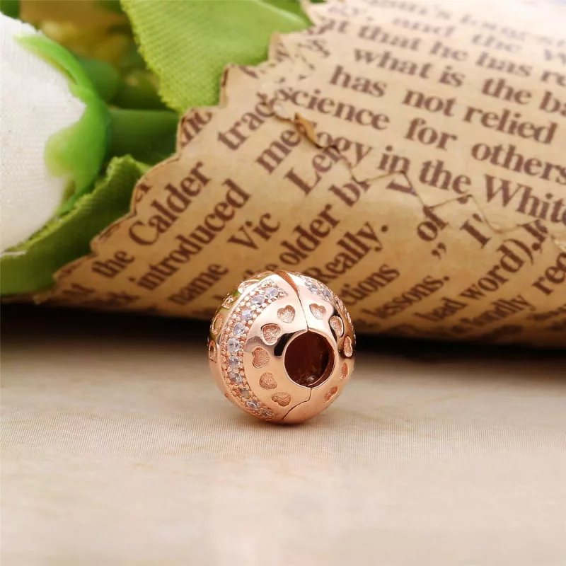 (afbeelding voor) Pandora Rose Logo Hearts Bedel 787433CZ - Bekijken 3