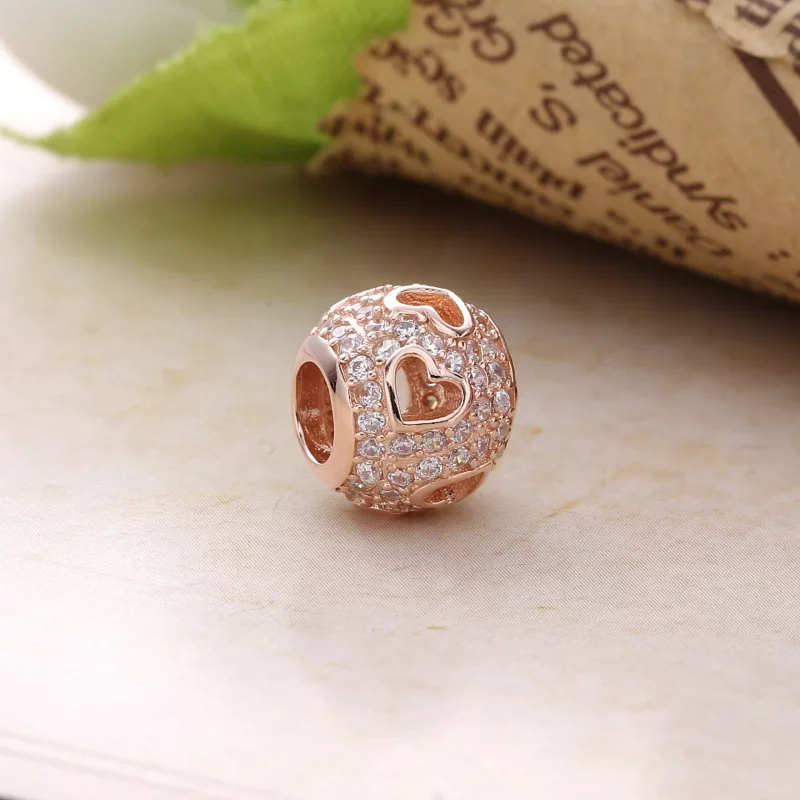 (afbeelding voor) Pandora Rose Tuimelende Harten Bedel 781426CZ - Bekijken 2