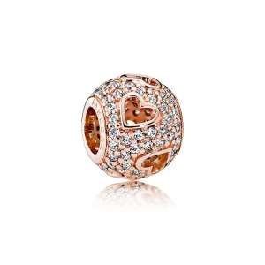 (afbeelding voor) Pandora Rose Tuimelende Harten Bedel 781426CZ