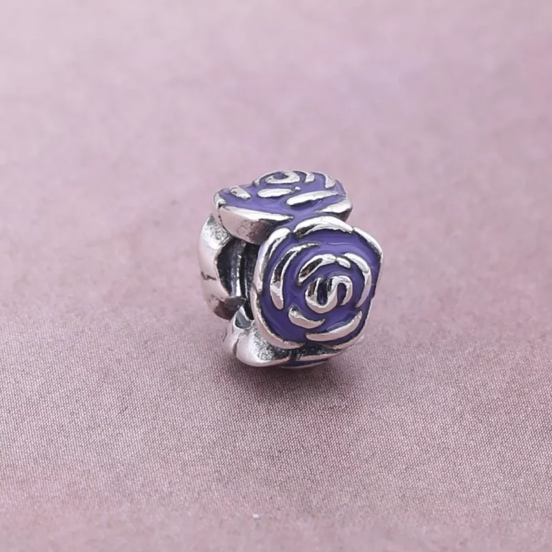 (afbeelding voor) PANDORA Roses Silver Bedel With Pink Enamel - 791291En40 - Bekijken 2