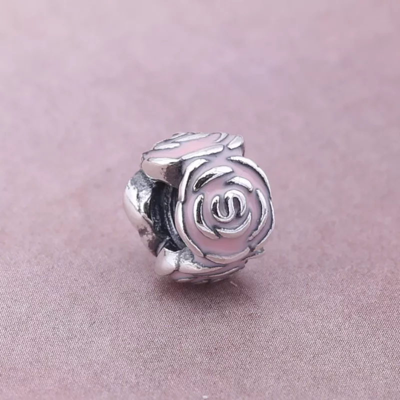 (afbeelding voor) PANDORA Roses Silver Bedel With Pink Enamel - 791291En40 - Bekijken 3