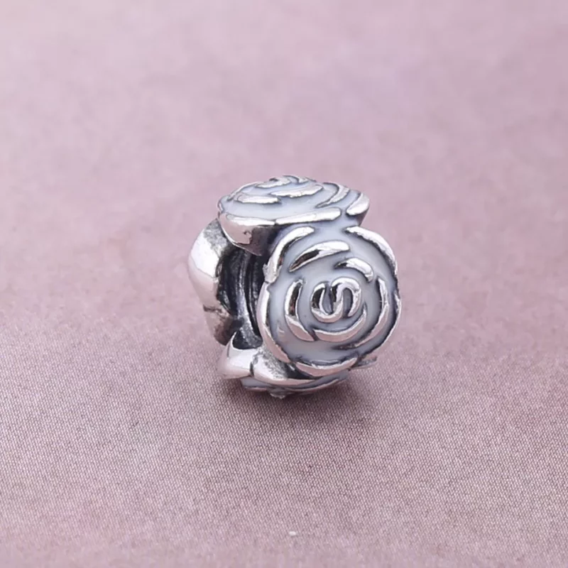 (afbeelding voor) PANDORA Roses Silver Bedel With Pink Enamel - 791291En40 - Bekijken 4