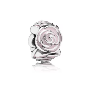 (afbeelding voor) PANDORA Roses Silver Bedel With Pink Enamel - 791291En40