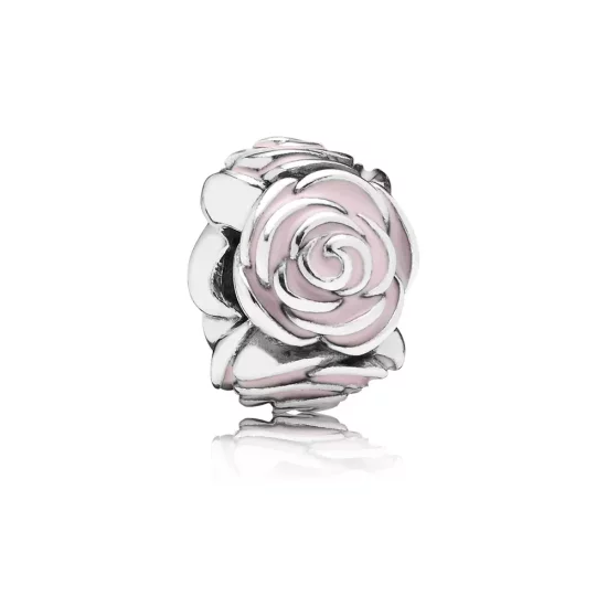 (afbeelding voor) PANDORA Roses Silver Bedel With Pink Enamel - 791291En40