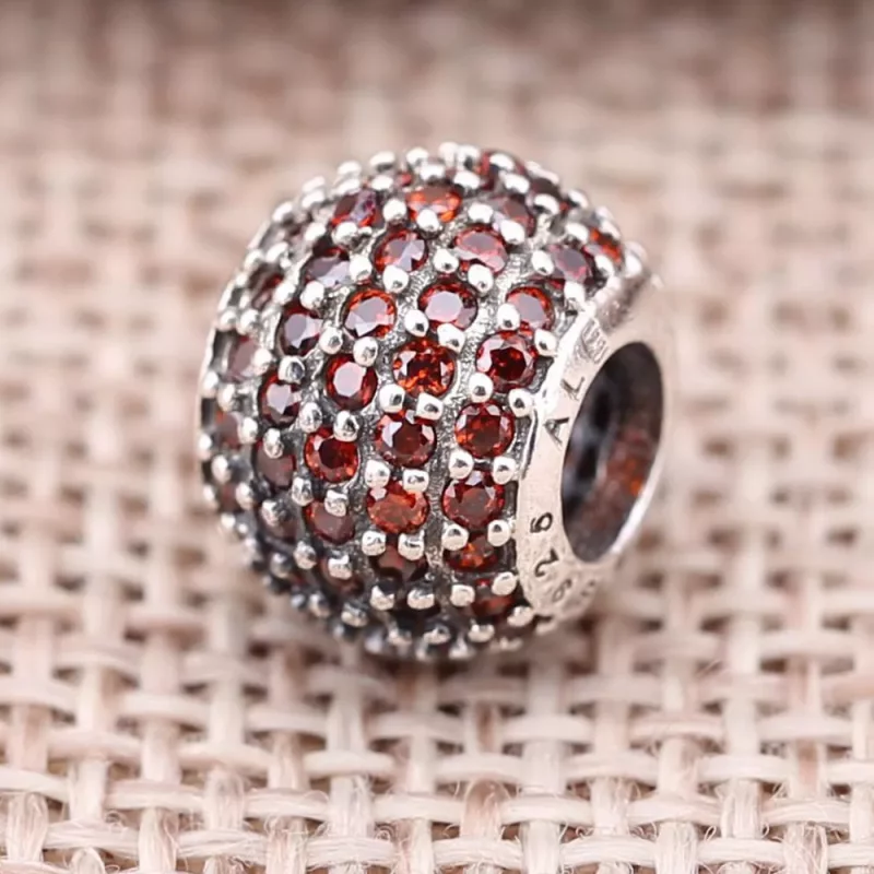 (afbeelding voor) PANDORA Salmon Pavé Ball Bedel - 791051CZs - Bekijken 2