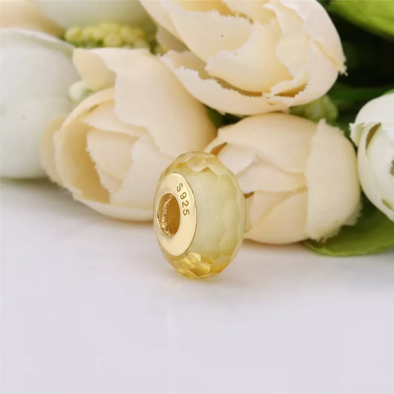 (afbeelding voor) Pandora Shine Golden Faceted Glass Bedel 767647 - Bekijken 2