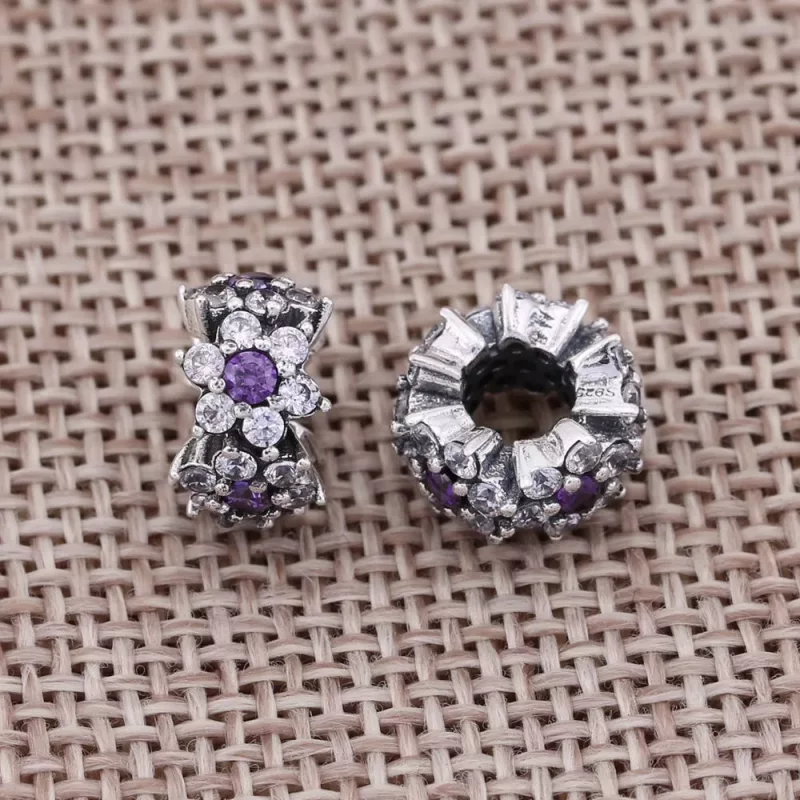 (afbeelding voor) PANDORA Spacer Paarse Bloemen 791834ACZ - Bekijken 2
