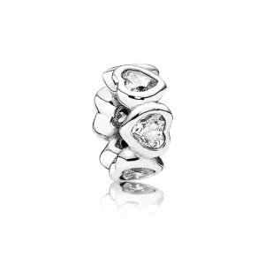 (afbeelding voor) PANDORA Sparkling Hearts Spacer - 791252CZ