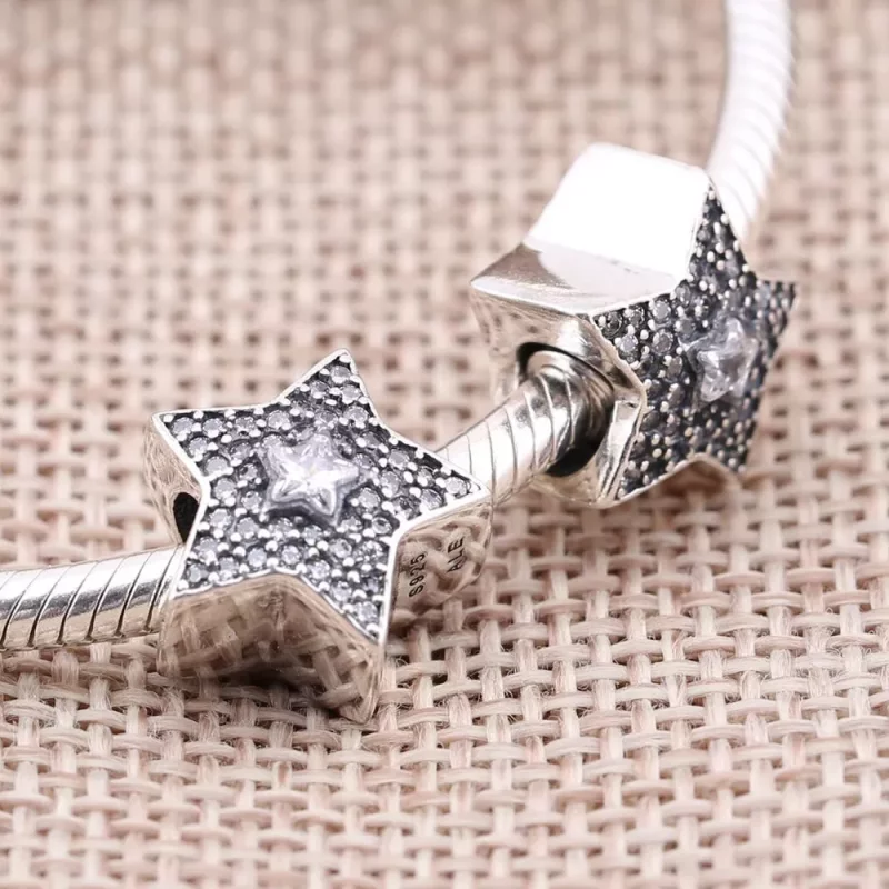 (afbeelding voor) PANDORA Star Pave Silver Bedel With Cubic Zirconia - 791384CZ - Bekijken 2