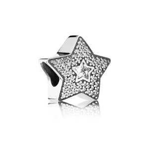 (afbeelding voor) PANDORA Star Pave Silver Bedel With Cubic Zirconia - 791384CZ