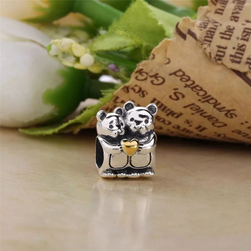 (afbeelding voor) PANDORA Teddy Bears Silver Bedel With 14K Heart - 791395 - Bekijken 2