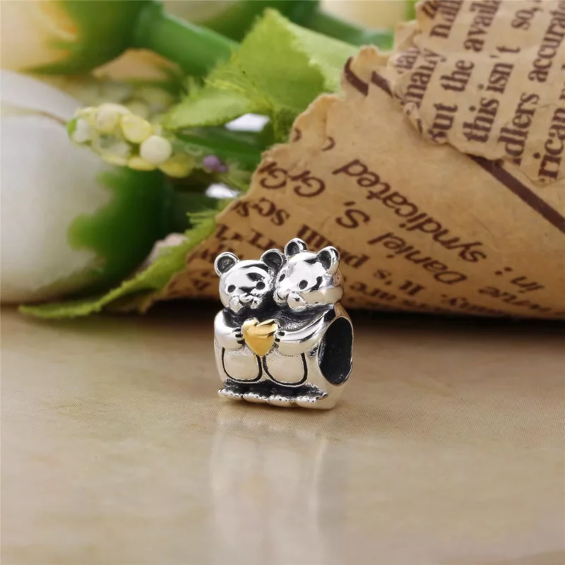 (afbeelding voor) PANDORA Teddy Bears Silver Bedel With 14K Heart - 791395 - Bekijken 3
