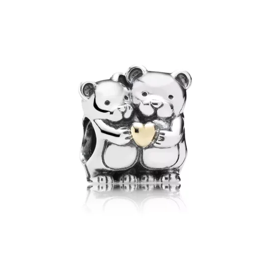 (afbeelding voor) PANDORA Teddy Bears Silver Bedel With 14K Heart - 791395