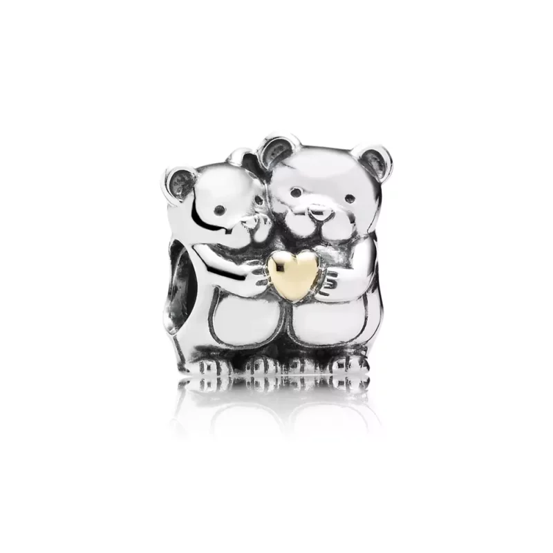 (afbeelding voor) PANDORA Teddy Bears Silver Bedel With 14K Heart - 791395
