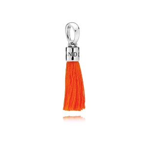 (afbeelding voor) Pandora Textiel Kwast Van Oranje Stof Hangende Bedel 797212Coe