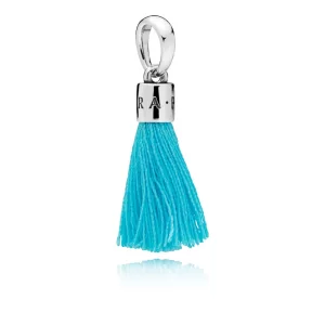 (afbeelding voor) Pandora Textiel Turquoise Kwastjes Hangende Bedel 797212Ctq