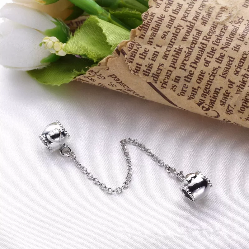 (afbeelding voor) PANDORA Veiligheidsketting Met Embossed Hart 796457CZ - Bekijken 2