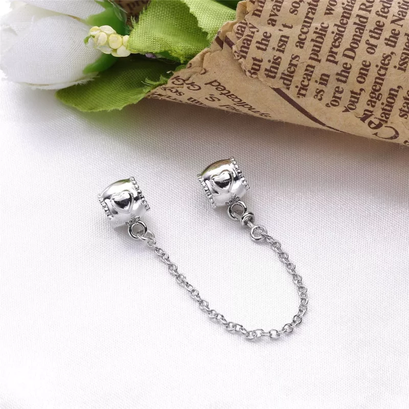 (afbeelding voor) PANDORA Veiligheidsketting Met Embossed Hart 796457CZ - Bekijken 3