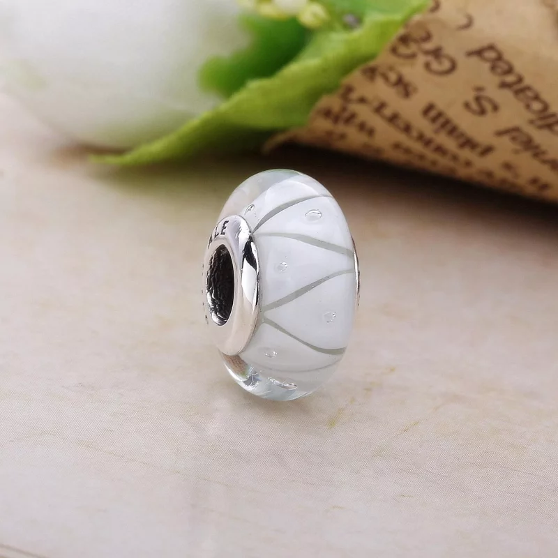 (afbeelding voor) PANDORA White Glass Zig-Zag Bedel - 790921 - Bekijken 2