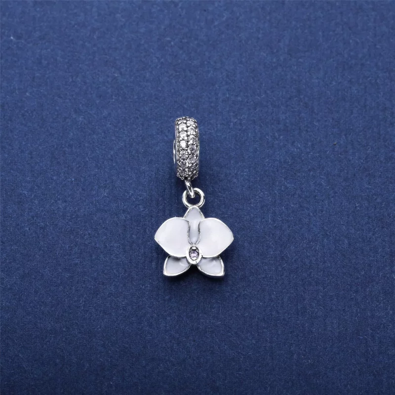 (afbeelding voor) PANDORA Witte Orchidee Hanger 791554EN12 - Bekijken 4
