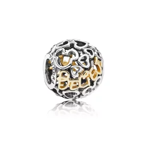 (afbeelding voor) Pandora Zilver En 14K Goud Disney, Geloof Bedel 791436