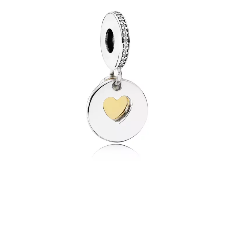 (afbeelding voor) Pandora Zilver En 14K Goud Jij En Ik Voor Altijd Hangende Bedel 791979CZ - Bekijken 2