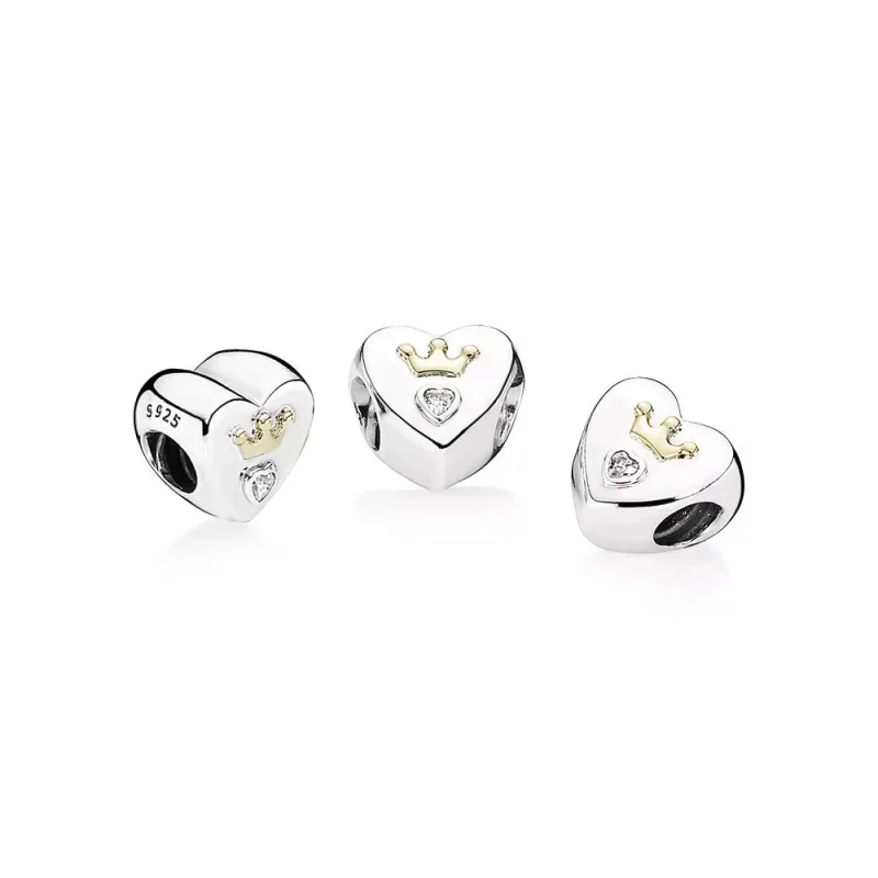 (afbeelding voor) Pandora Zilver En 14K Goud Majestic Heart Bedel 791739CZ - Bekijken 4