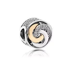 (afbeelding voor) Pandora Zilver En 14K Goud Onderling Verbonden Cirkels Bedel 792090CZ