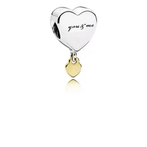 (afbeelding voor) Pandora Zilver En 14K Goud Twee Harten Bedel 796558