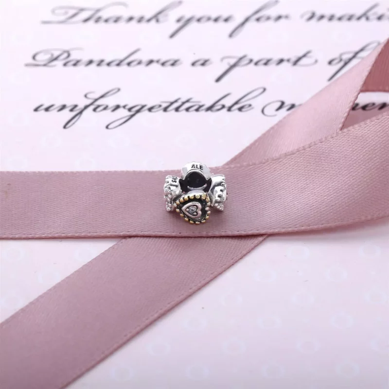 (afbeelding voor) Pandora Zilver En 14K Goud Viering Van Liefde Spacer 791975CZ - Bekijken 3