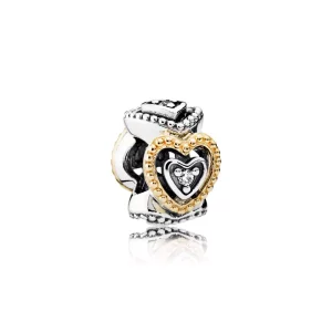 (afbeelding voor) Pandora Zilver En 14K Goud Viering Van Liefde Spacer 791975CZ