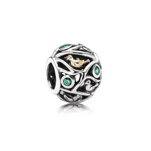 (afbeelding voor) Pandora Zilver En 14K Goud Vogels & Takken Bedel 791213CZn