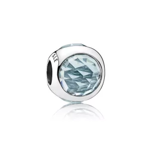 (afbeelding voor) Pandora Zilveren Aqua Blauwe Stralende Druppel Bedel 792095Nab