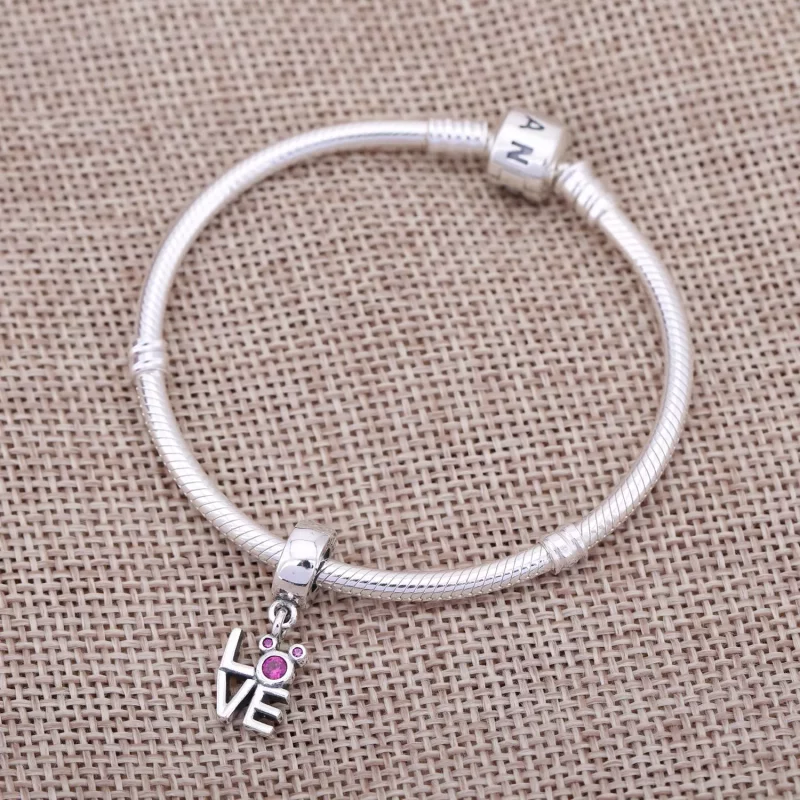 (afbeelding voor) Pandora Zilveren Disney, Liefde Mickey Hangende Bedel 791448CZr - Bekijken 2