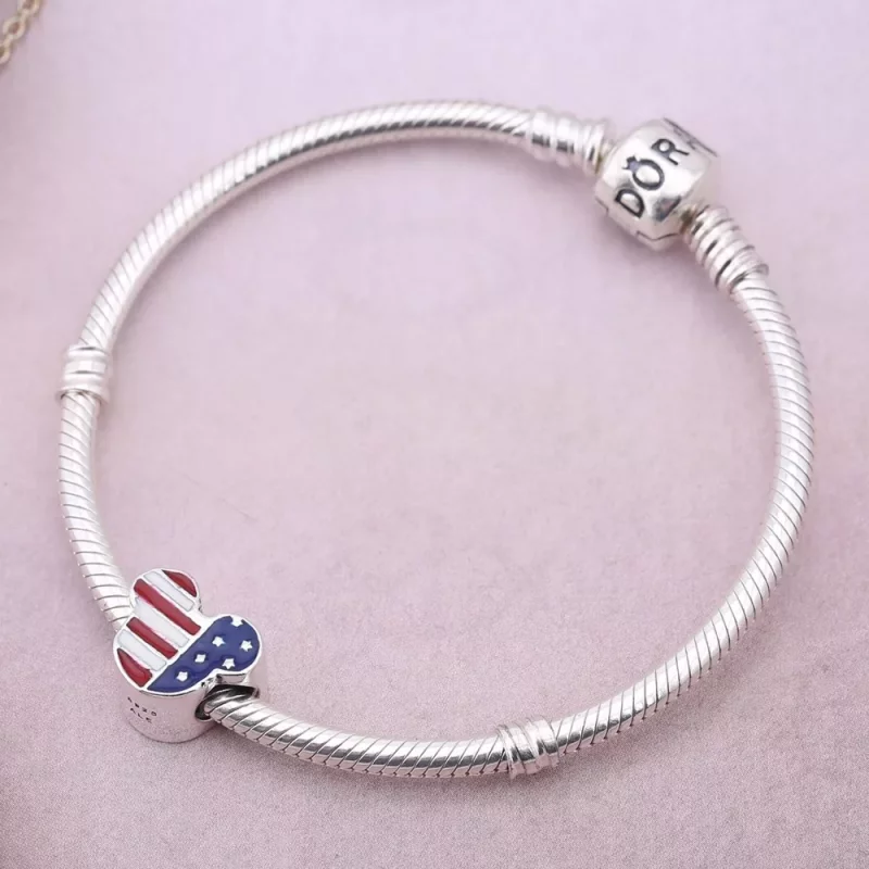 (afbeelding voor) Pandora Zilveren Disney, Mickey Americana Bedel 791585ENMX - Bekijken 2