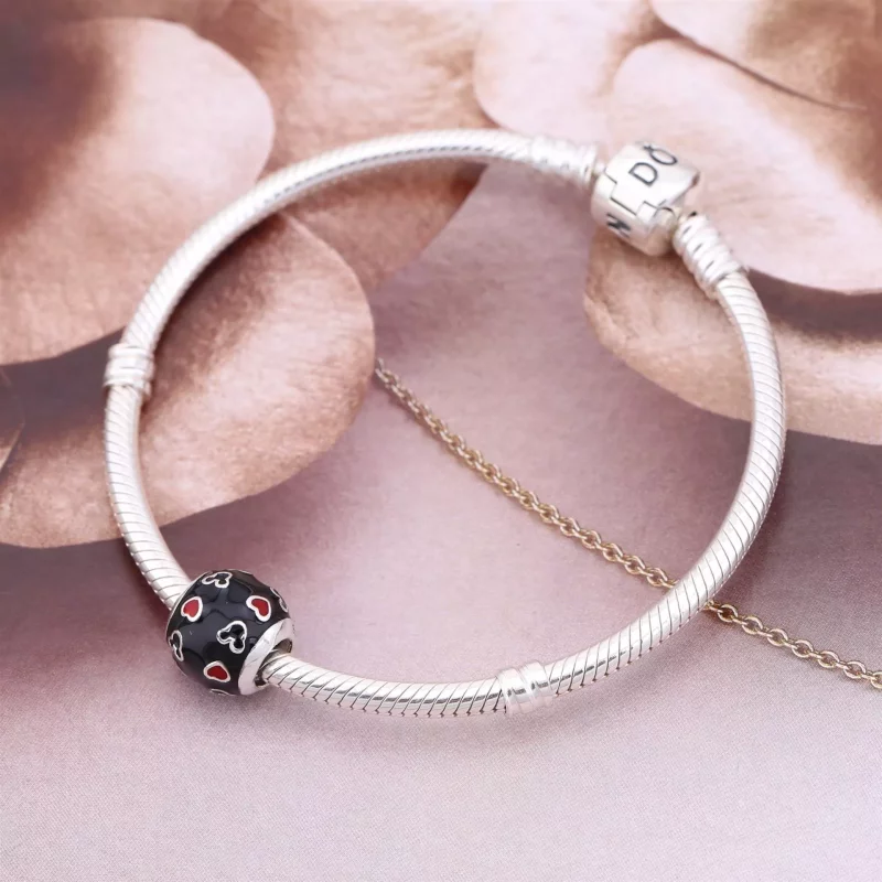 (afbeelding voor) Pandora Zilveren Disney, Mickey & Harten Bedel 791477ENMX - Bekijken 2