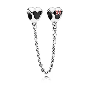 (afbeelding voor) Pandora Zilveren Disney, Mickey & Minnie Mouse Veiligheidsketting 7501055889984P