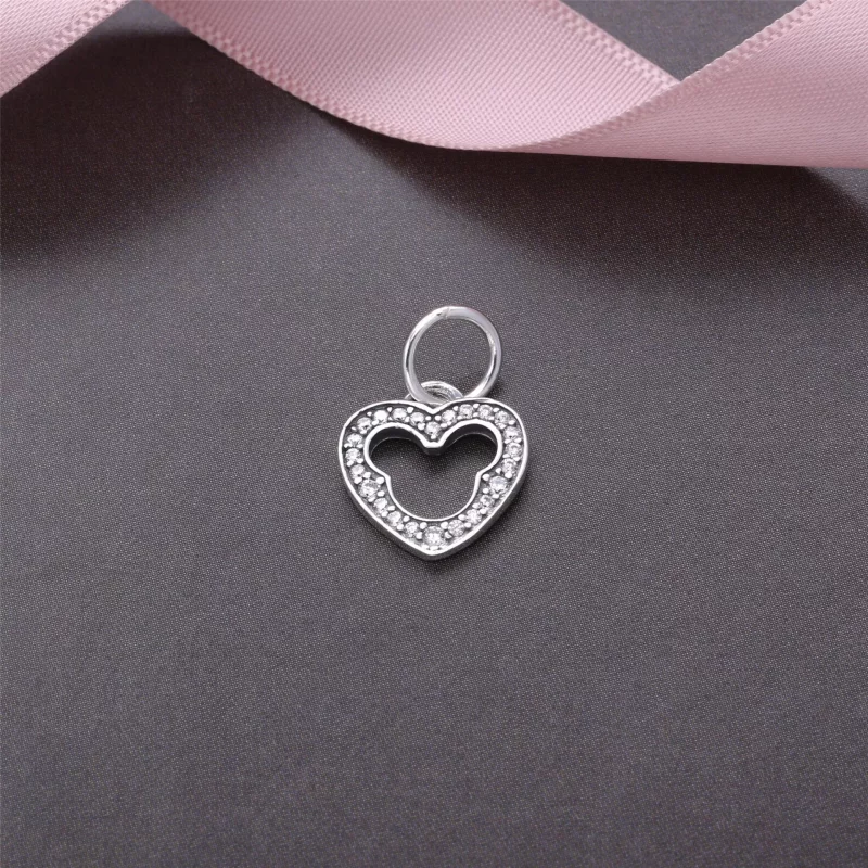 (afbeelding voor) Pandora Zilveren Disney, Disney, Mickey Silhouet Hangende Bedel 791557CZ - Bekijken 2