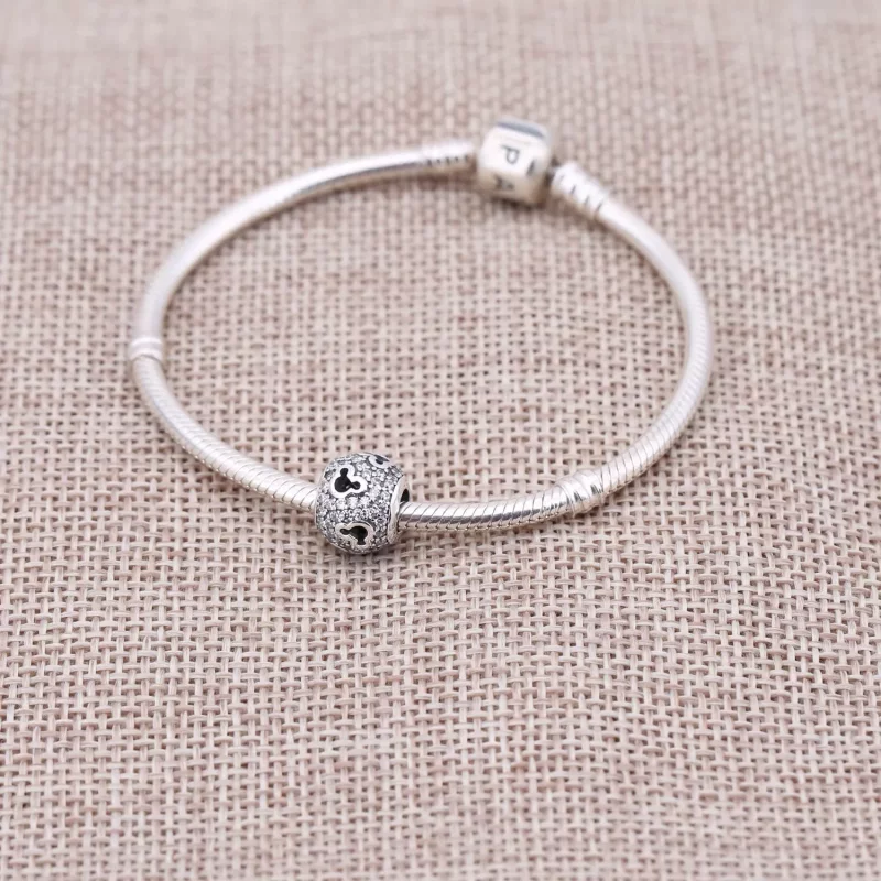 (afbeelding voor) Pandora Zilveren Disney, Mickey Silhouetten Bedel 791442CZ - Bekijken 2