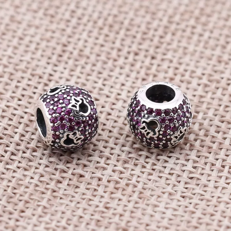 (afbeelding voor) Pandora Zilveren Disney, Minnie Silhouetten Bedel 791584CZr - Bekijken 2