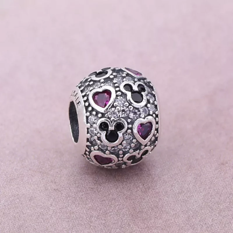 (afbeelding voor) Pandora Zilveren Disney, Sprankelende Mickey & Harten Bedel 791457CZ - Bekijken 2