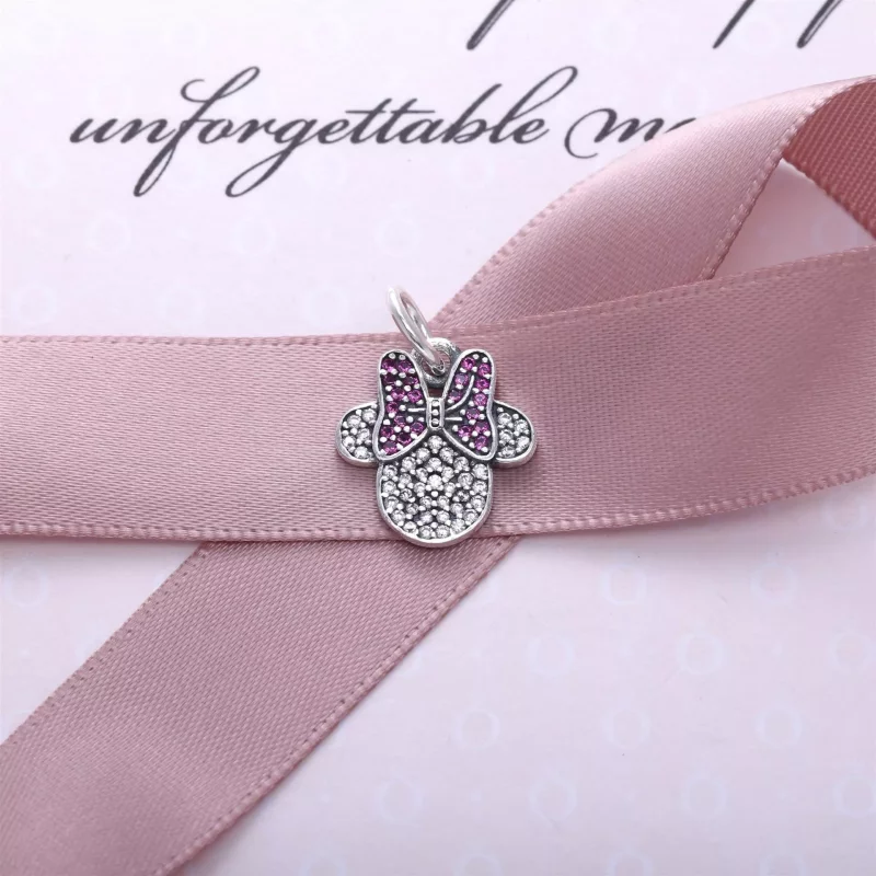 (afbeelding voor) Pandora Zilveren Disney, Sprankelende Minnie Icon Hangende Bedel 791447CZ - Bekijken 2