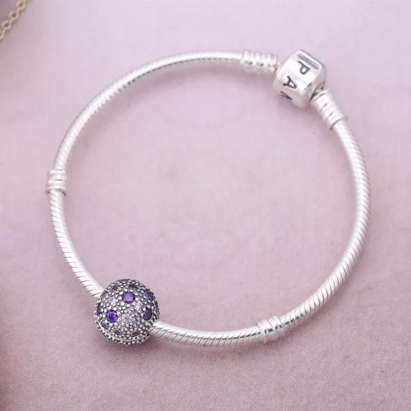 (afbeelding voor) Pandora Zilveren Fancy Paarse Kosmische Sterren Clip 791286Cfpmx - Bekijken 2